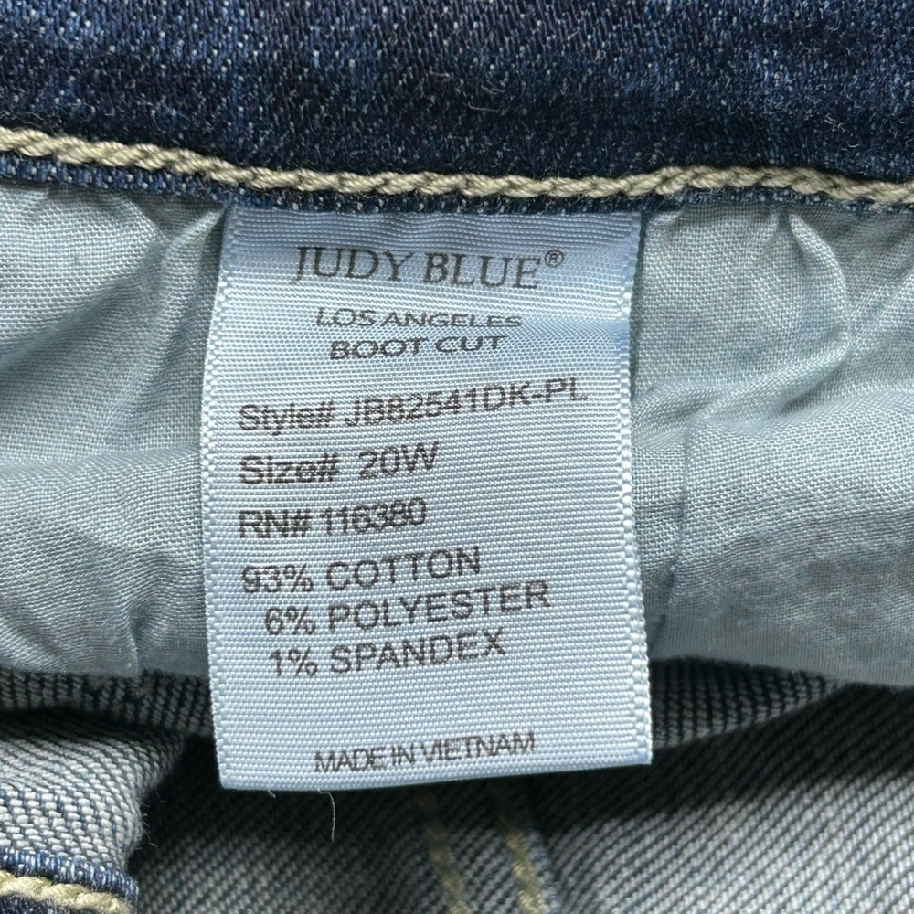 Judy Blue Jeans Hand Sand Mid Rise Distressed Bootcut Jeans Size 20W - Picture 6 of 7